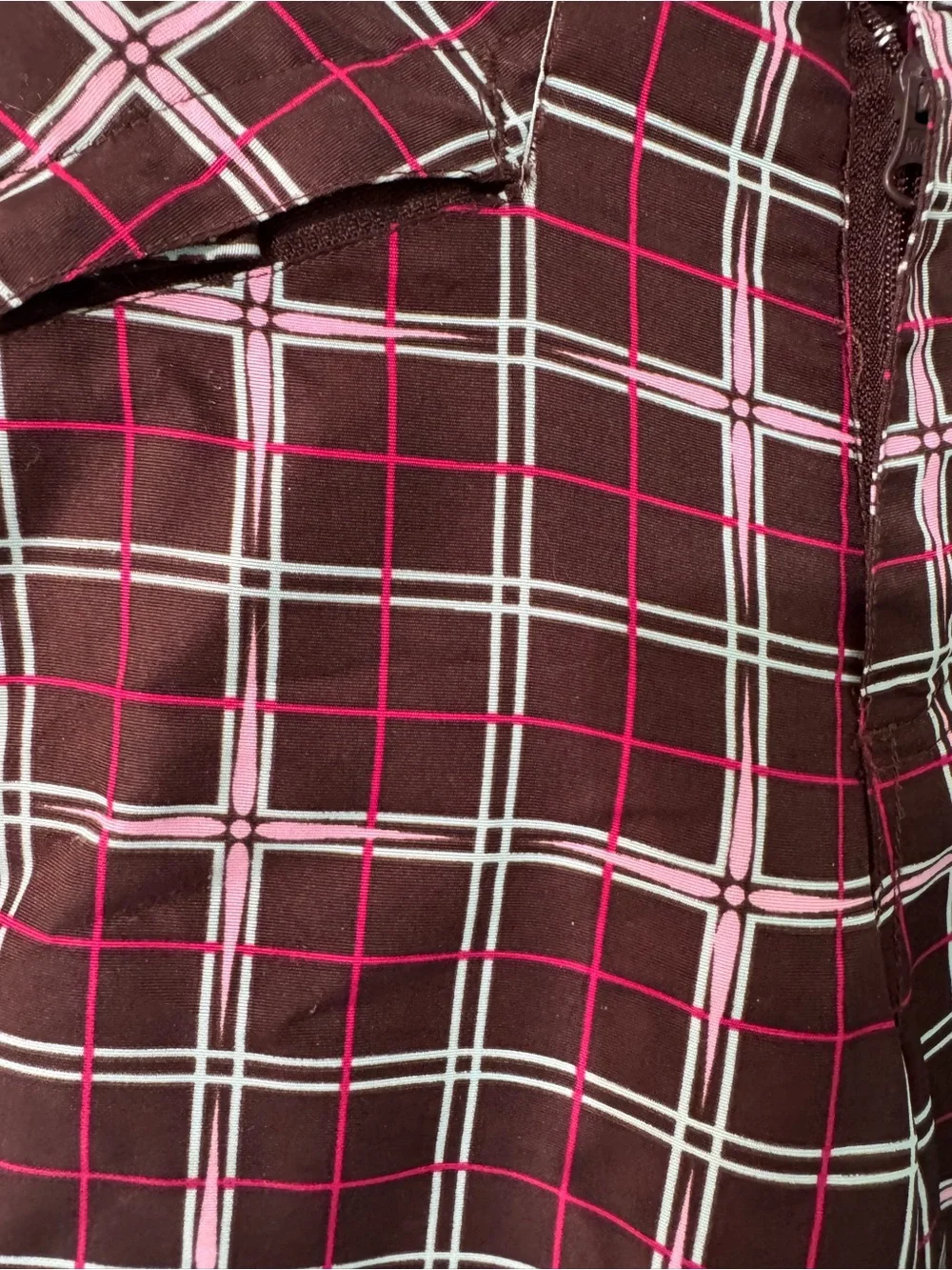 Cherokee Kids Brown pink Plaid Car Snow skiing ski Pants girls size 7/8